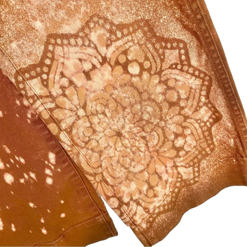 Madewell Emmett Wide Leg Jeans Pants Womens Size 24 XS Upcycled Floral Mandala - Picture 5 of 14